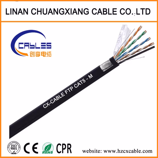 Cable LAN interior UTP Cat5e Cable de cobre para computadora Cable de red Sistema de monitoreo de seguridad Cable de red Cable de comunicación CCA